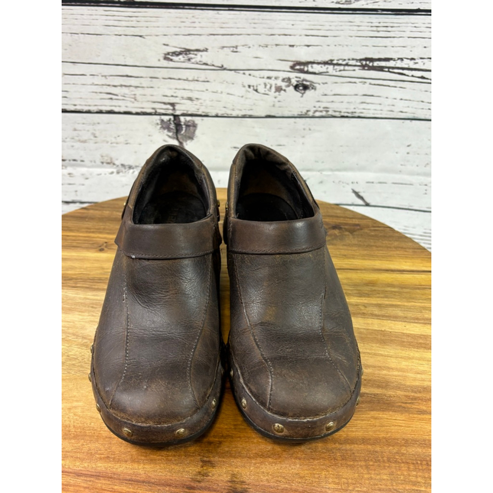 Women's Merrell Brown Leather Mules & Clogs Size 6.5